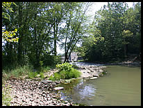 river access at Reservoir Spillway